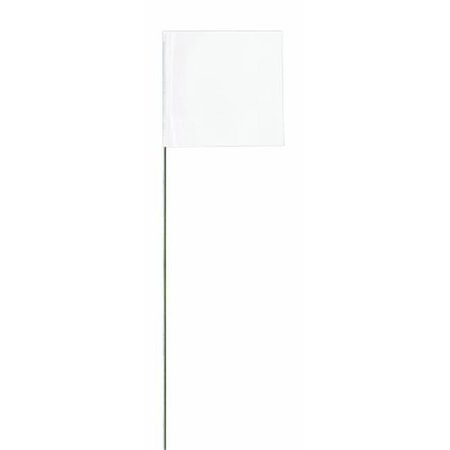 SWANSON TOOL CO Swanson Tool FWT21100 Flag Stake; White - 2 x 3 in. - Bundle of 100 FWT21100